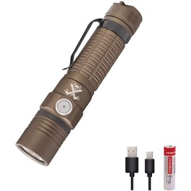 ThruNite TC15 2300 Lumens Rechargeable Flashlight,Micro-USB Chargeable Handheld Flashlight,Neutral White LED Flashlight for Indoor/Outdoor -Tan NW