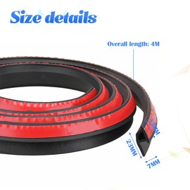 JNNJ Car Door Seal, 4 m P Design Car Door Window Trim Sealing Strip, Car Door Seal Edge Protection Rubber Seal for Car Doors, Boot Door