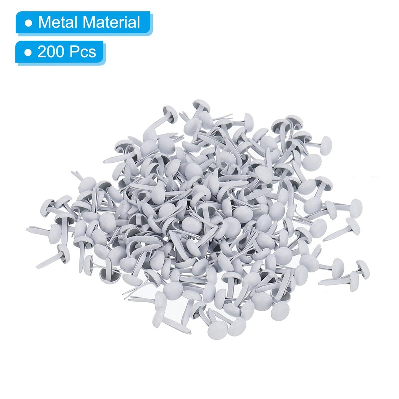 PATIKIL 200 PCS Paper Brass Fasteners Split Pins Pastel Mini