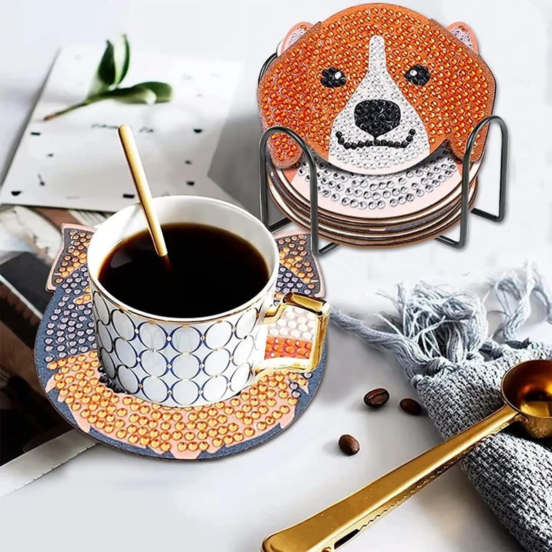 Copeflap Diamond Art Kit Coaster Bead Art Beginner Kit Handmade