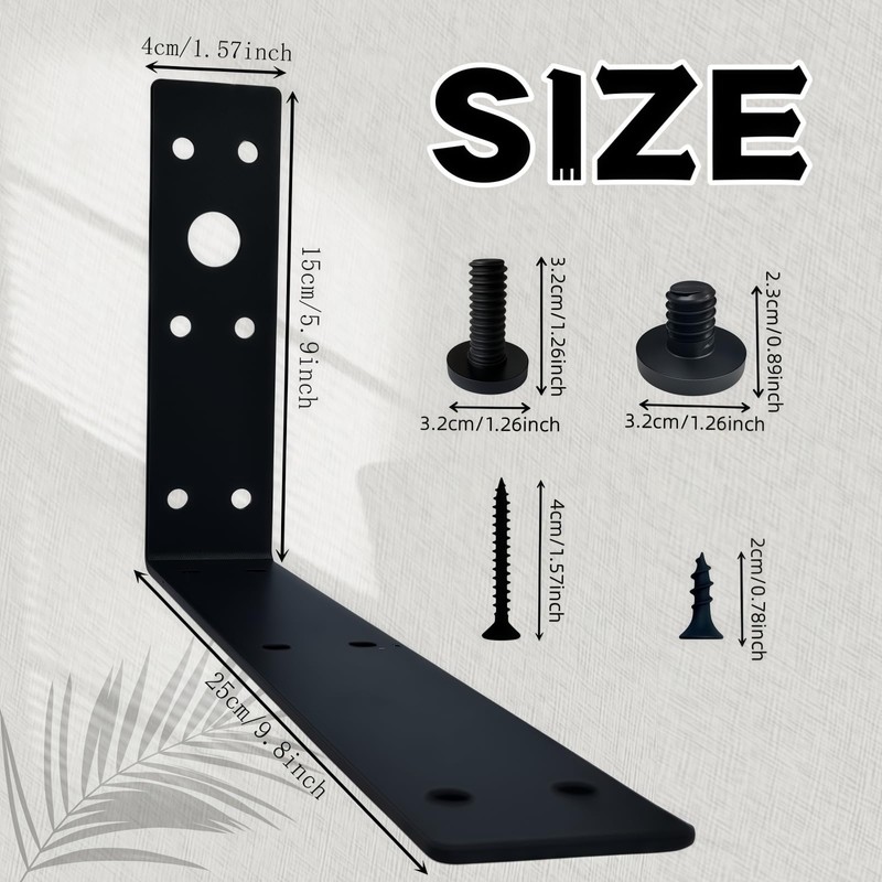 Shelf Brackets for Suncast Sheds,Iron Shelf Accessory Outdoor Sheds Storage,Black,Brackets