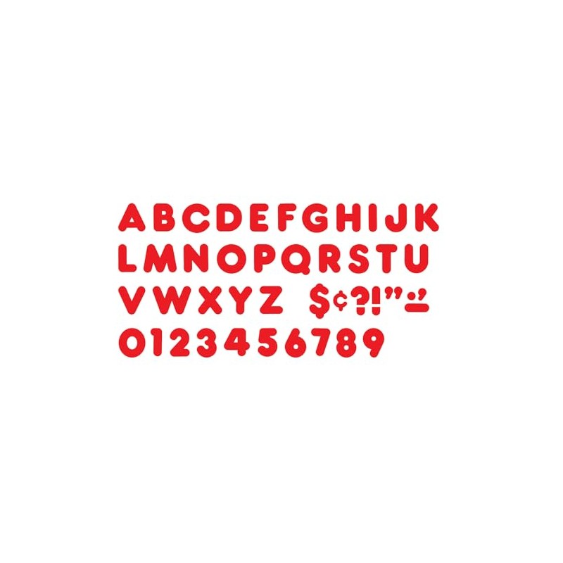 Red 4-Inch Casual Uppercase Ready Letters®