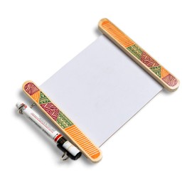 IVEI Wooden Frame Geometric Pattern Dry-Erase Board Fridge Magnet - Budget Gifts - Unique Ideas - Whiteboard