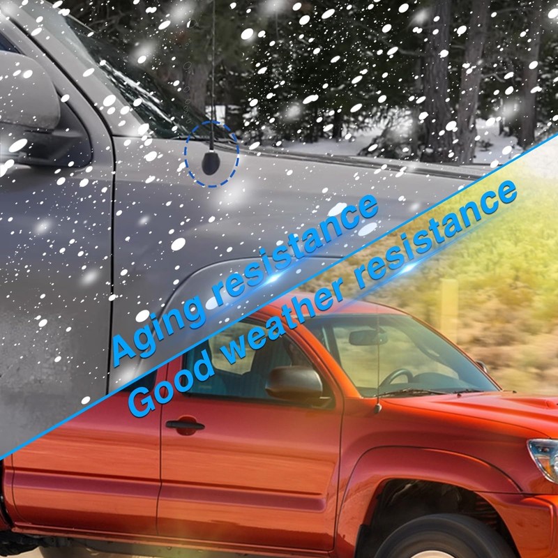 FUSCH Antenna Ornament Bezel & Nut Compatible with Toyota Tacoma