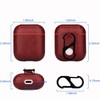 MroTech Compatible with Pods Case Red Leather Case PU Leather