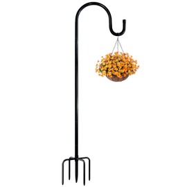 Artife Bird Feeder Pole for Outdoor Heavy Duty 92inch, Shepherd's Hooks for Hanging Plants Stand, Lantern, Flower Pot s