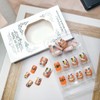 24 Pcs Fall Press on Nails Short Square Fake Nails