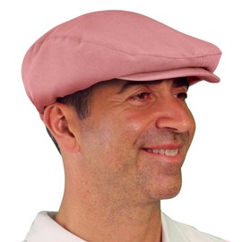 Ben Hogan Flat Newsboy Ivy Hat - Traditional Golf Cap, Gatsby Hat - Solid Pink Microfiber