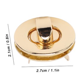 10 Sets Twist Turn Locks Alloy Purse Closure Leathercraft Lock Clasp Purse Lock Replacement Purse Making Supplies, 2.1x2.7cm 0.8x1.1in