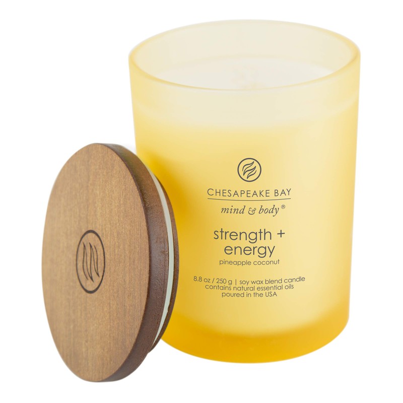 Chesapeake Bay Candle Scented Candle, Strength + Energy (Pineapple Coconut),