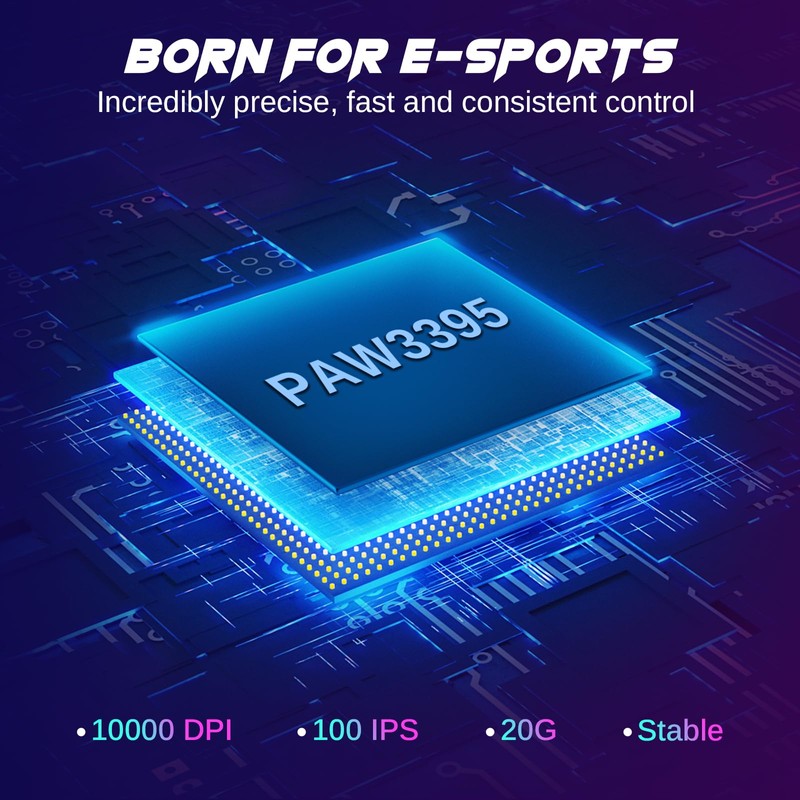 Redragon Wireless Gaming Mouse, Tri-Mode 2.4G/USB-C/Bluetooth Mouse Gaming, 10000 DPI,