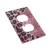 YIJIKJY Decorative Outlet Covers Pink Leopard Glitter Diamonds Texture 1
