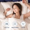 Dreamzie Quilted Single Mattress Protector - Deep Fitted Mattress Cover,