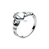 Heritage Dew Women's Sterling Silver Celtic Irish Claddagh Ring, Silver,