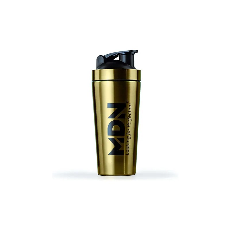 Vaso Shaker Aluminio Dorado Mdn Sports Mezclador Proteínas
