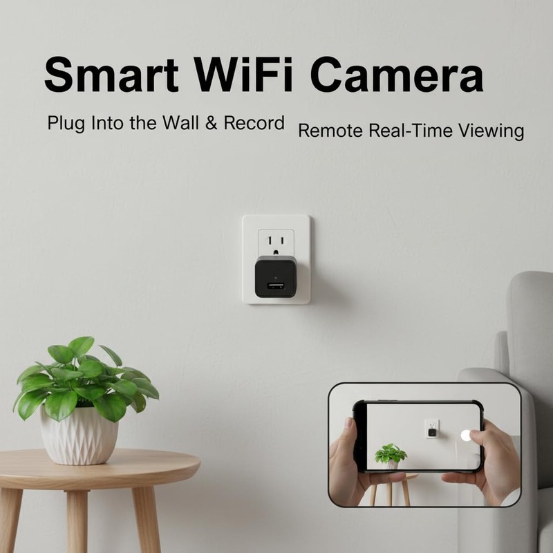 ULar Plug-in Security Camera, 4K UHD Small Nanny Pet Mini