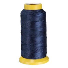 uxcell 0.55mm Leather Sewing Waxed Thread, 450m / 492 Yards, Polyester Waxed Cord Linen Thread String for Leather Crafts, Bookbinding, Shoe Repairing, Blue