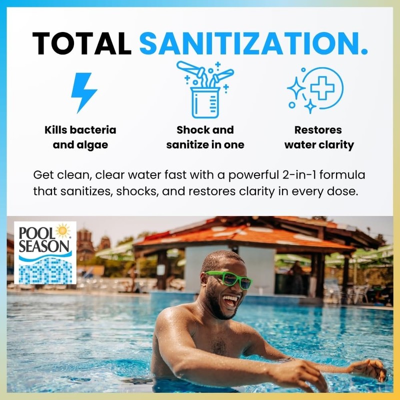 Pool Season 99% Di-Chlor Chlorinating Concentrate Shock and Sanitizer –