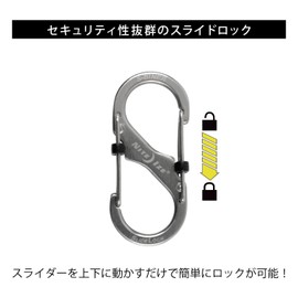NITEIZE LSB2-11-R3 Slide Lock, Carabiner #2, Silver