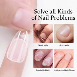 Major Dijit Gel X Starter Kit - With Nail Cutter, 4-in-1 Gel (0.5 oz), 500 Medium Stiletto Tips, UV Lamp & Accessories for Nail Extensions & Nail Art