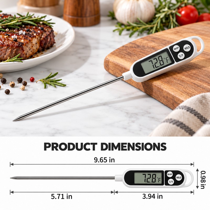 Food Thermometer TP300 Digital Kitchen Water Oil Thermometer for Meat