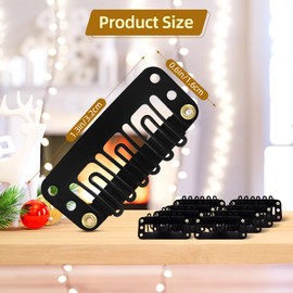 6-Teeth Hairpieces Snap Clips U Shape Wig Clips 32mm Black Hair Extension Clips for Hair Extensions Making Wig Accessories (50PCS)