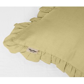 Vargottam Ruffled Pillow Sham Standard 26x20 Cotton Frill Pillow Cases Shabby Chic Farmhouse Decor Pillowcase