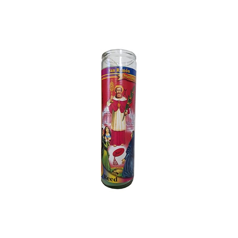 Staci19 San Ramon Green Perfumed Pillar Devotional Candle