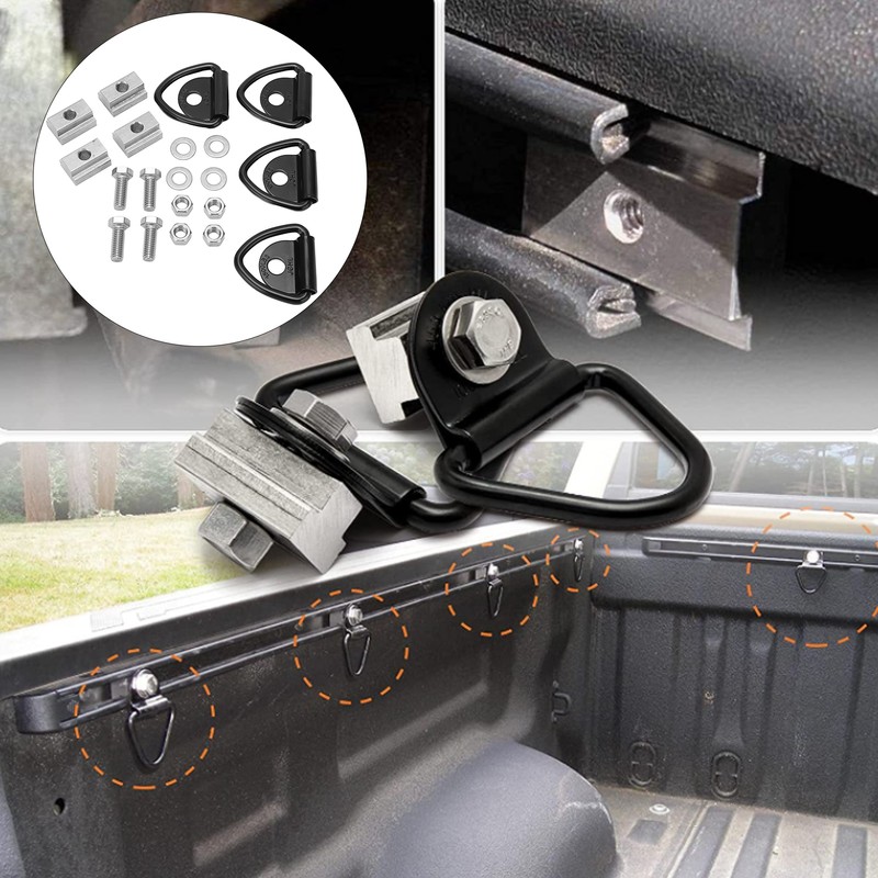 4 Set 3/8in‑16 Thread Bed Deck Rails Cleat T Slot