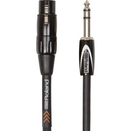 Roland Black Series Balanced Interconnect Cable—1/4-Inch Trs Male To Xlr Female, 5Ft/ 1.5M - Rcc-5-Trxf