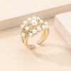 Pearl Ring for Women Gold Freshwater Pearl Engagement Ring Bridal