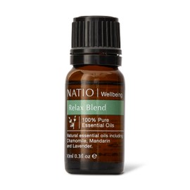 Natio Australia Wellbeing Pure Essential Oil Blend - Relax 10ml - Chamomile, Mandarin and Lavender to Help Ease the Mind - 100% Pure Essential Oil Blend - Made in Australia