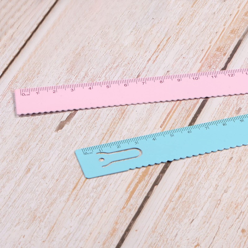 sourcing map Straight Ruler 15cm Metric Aluminum Alloy Ruler Wave