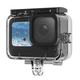 TELESIN Upgraded 60 m / 196 ft Waterproof Case Housing for GoPro Hero 12/11/10/9 Black Waterproof Coating on the Lens, Underwater Diving Case Housing Shell for GoPro, 6 Anti-Fog Sheets