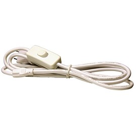 Antares 3PC6SW 6' White Power Cord With On/Off Switch Compatible With Galaxy Geminix Odyssey Fixtures