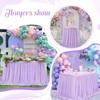 2 Layer Lavender Chiffon Table Skirt 14FT for Rectangle Tables