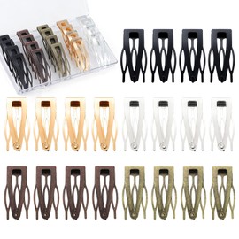 20 Pcs Metal Snap Hair Clips, Hair Barrettes Accessories for Women and Girls, Small Flat Hair Clips for Styling Short Thin Hair, Holiday or Birthday Gifts - 5 Matte Colors with Storage Box