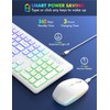 Wireless Keyboard and Mouse - RGB Backlit, Rechargeable & Light