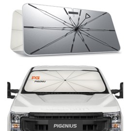 Pigenius Windshield Sunshade Umbrella Customized for 2008-2022 Ford F-250/F-350 Super Duty. Front Window Shade for Efficient Heat Insulation and Durability U10D