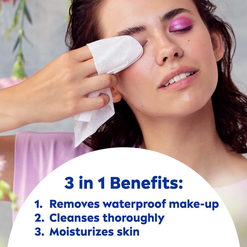 NIVEA 3-in-1 Biodegradable Face Cleansing & Make-Up Removing Wipes for