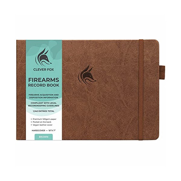 Clever Fox Firearms Record Book – Hardcover Gun Log Book