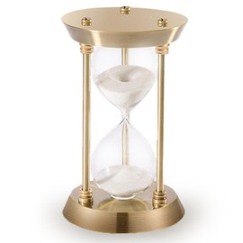15 Minute Sand Timer, Vintage Hourglass,Antique Brass Sand Clock,Vintage Sand Watch 15 Min,Antiguo Reloj De Arena 15 Minuto,Metal Unique Sandglass for Gifts Games Cooking Home Decoration