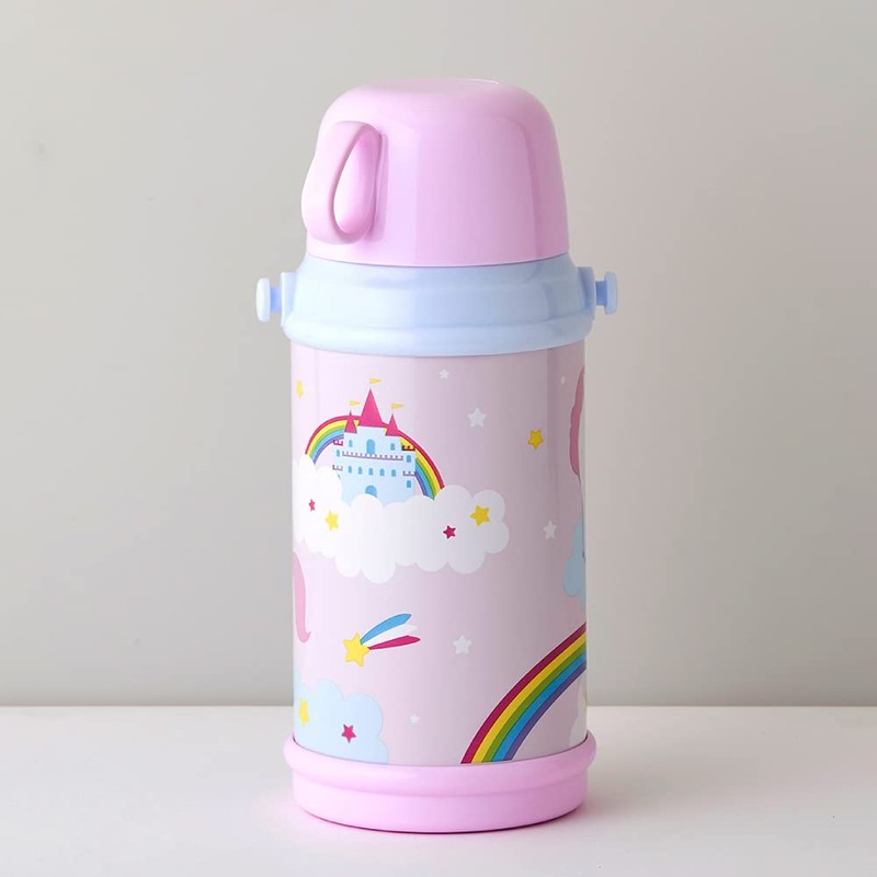 Doshisha Water Bottle, Kids Bottle, 2-Way Children's Water Bottle, 20.3