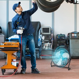 COSTWAY Floor Fan, 20-inch High Velocity Floor Fan with 145° Adjustable Tilt, 3-Speed Adjustable, Heavy Duty Metal Industrial Floor Fan for Home Garage Warehouse Workshop Outdoor Indoor Use, Black