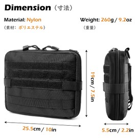 TRIWONDER Tactical Admin Molle Pouch Compact Utility Gadget Gear Tool Bag EDC Pouch Military EMT Organizer (Tan)