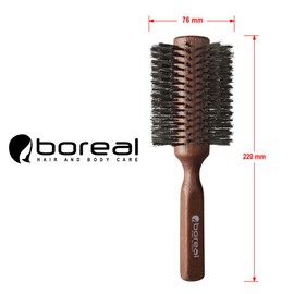 Antistatic wood roller hair brush Varnished beech boar brush Antistatic giant roller hairbrush Varnished beech and pure boar bristle 70 mm diameter. Entirely product in Italy.