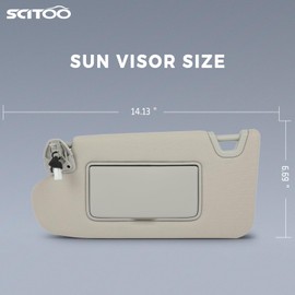 SCITOO Beigh Right Passenger Side Sun Visor Assembly fit for 2013 2014 2015 2016 2017 2018 for Nissan Pathfinder,2014 2015 2016 2017 for Infiniti QX60 with Sunroof