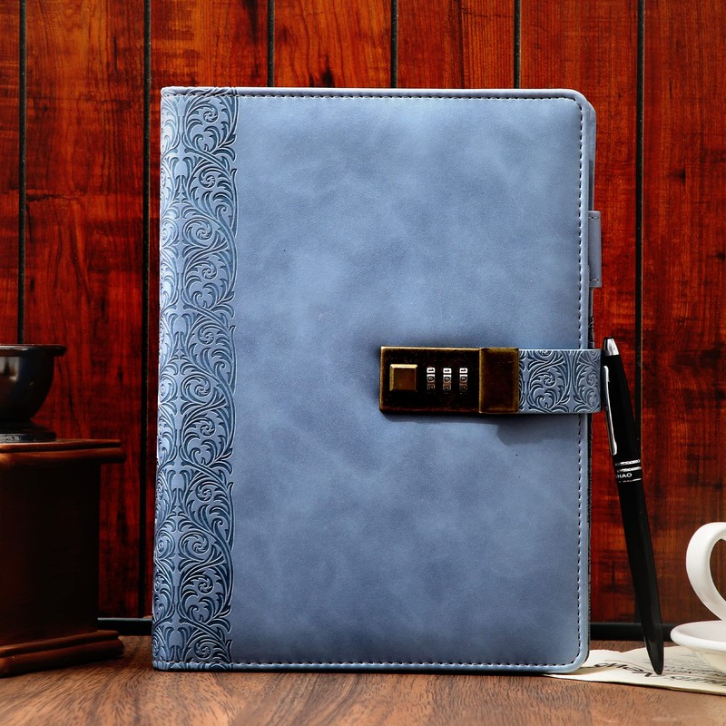 CAGIE Locking Journal for Adults Journal with Lock Large Binder