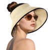 Yymobt Sun Visor Hats Wide Brim for Women Ponytail Hat