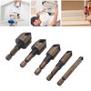 5 Pcs Countersink Drill Bit 1/4in 3/8in 1/2in 5/8in 3/4in